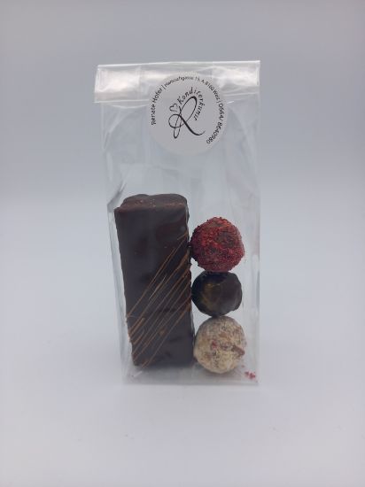 Bild von Lebkuchenriegel mit 3 Stück Pralinen
