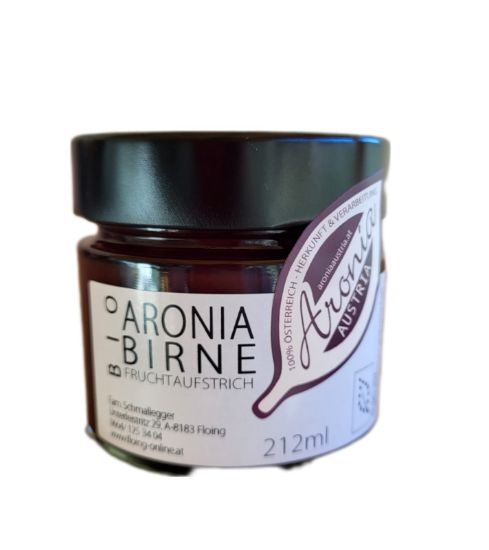 Picture of Bio-Fruchtaufstrich Aroniabeere + Birne 212 ml